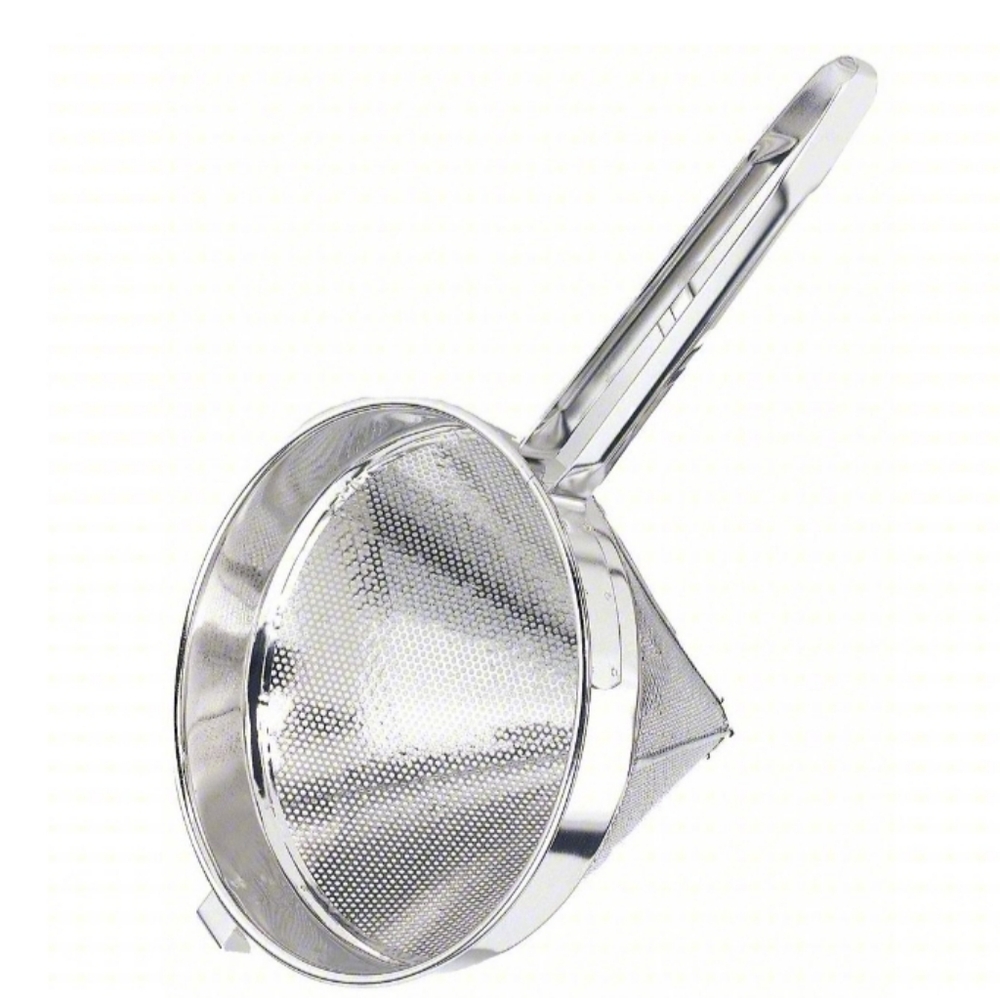 Crestware 12" Coarse Stainless Steel China Cap Strainer.Professional Grade Mesh